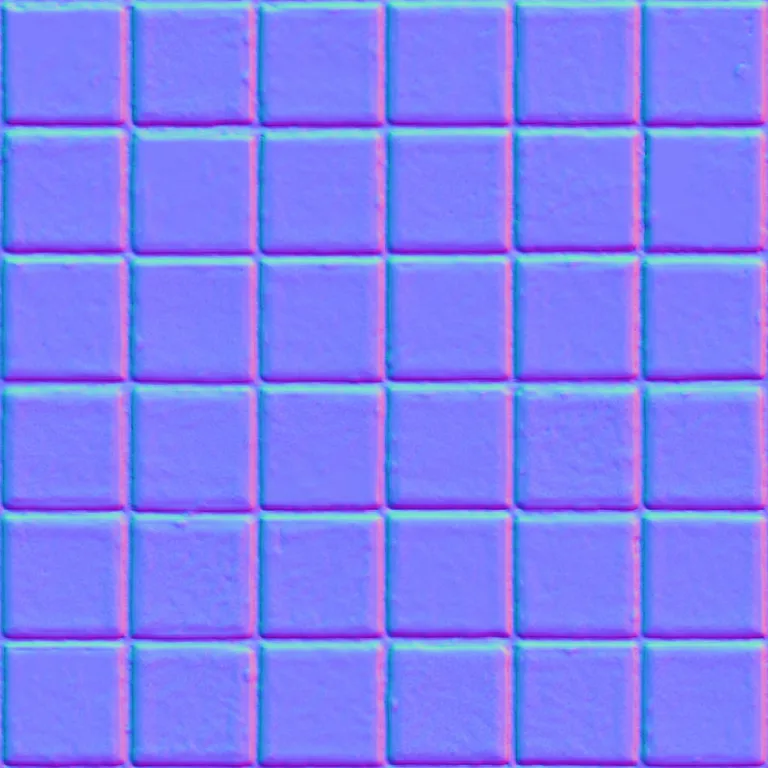Normal Map for Cc0 Orange Square Tile