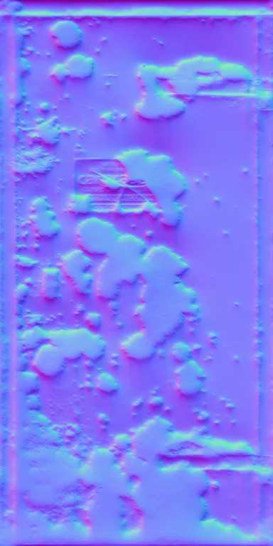 Normal Map for Door Steel Heavy Rust