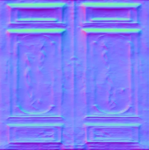 Normal Map for Jacey Gothic Door Purple Plain