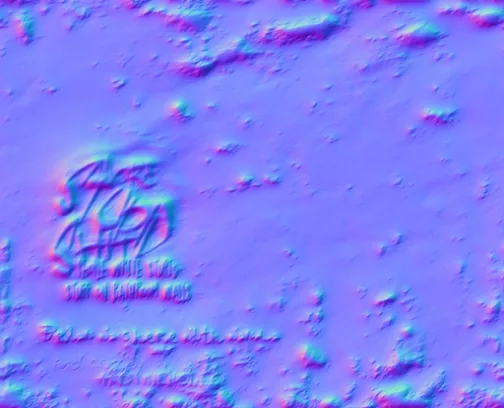 Normal Map for Dirty Rusted Metal Stall Wall7