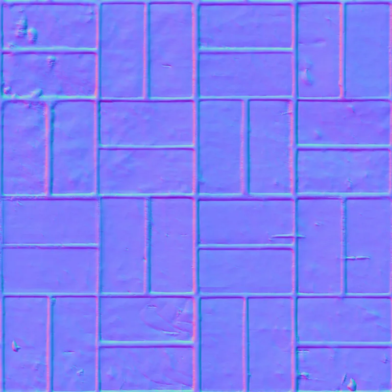 Normal Map for Cc0 Orange Brown Brick Spc