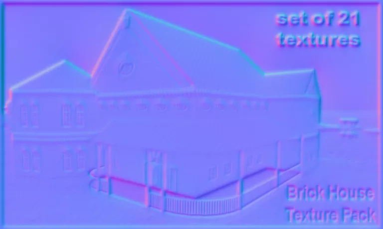Normal Map for Sign Brick House Textures