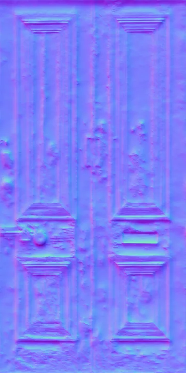 Normal Map for Doors Wood Paneled2