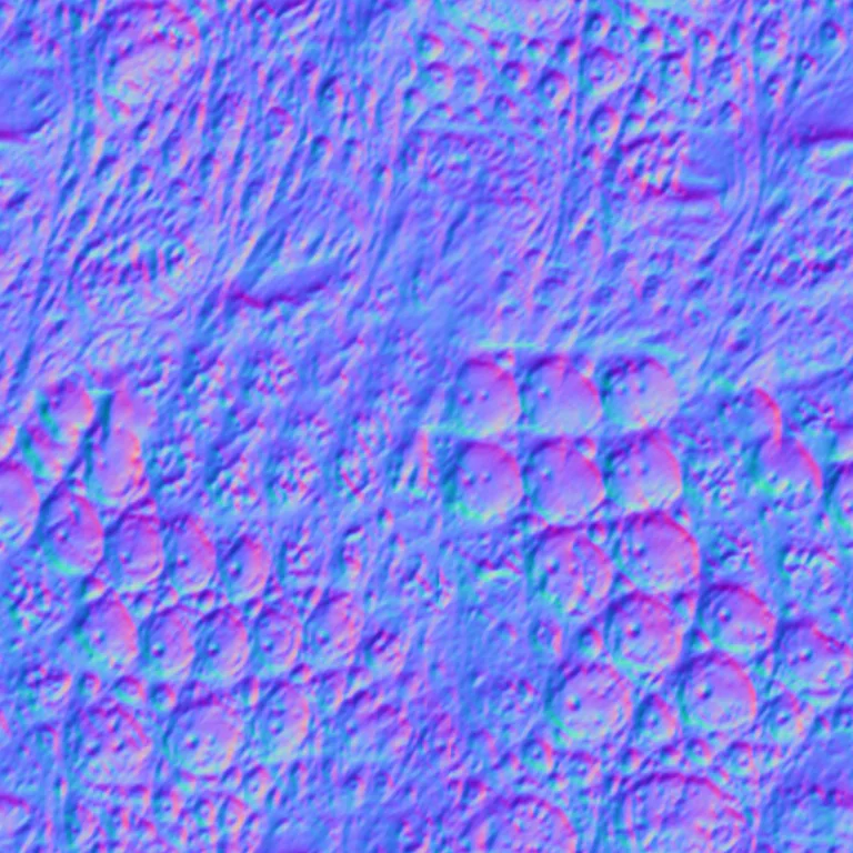 Normal Map for Croc, Blue Green