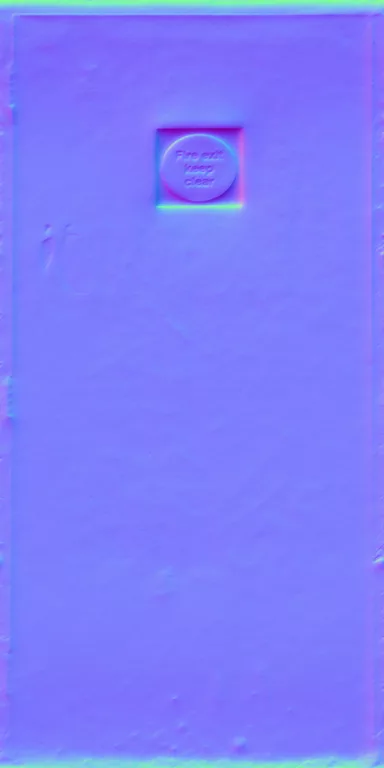 Normal Map for Door Wood Fire Exit