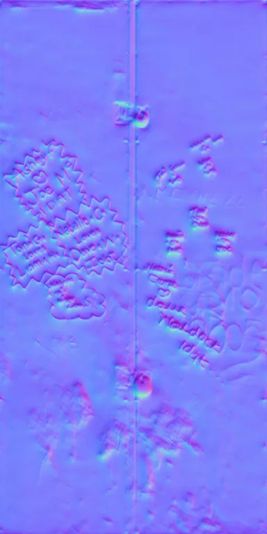 Normal Map for Doors Steel Black Defaced