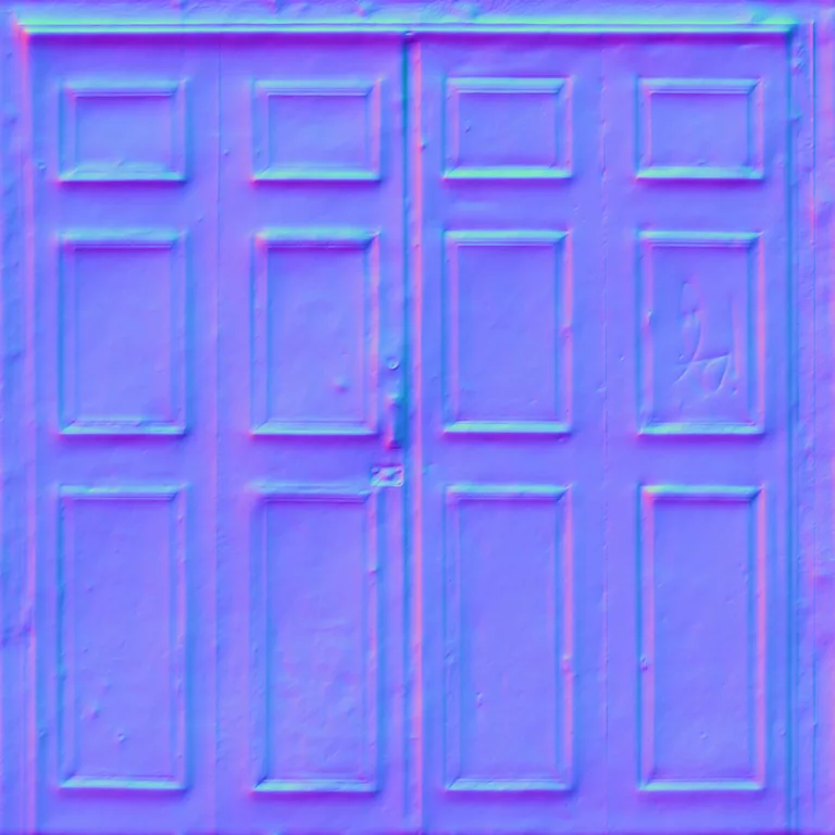 Normal Map for Doors Wood Paneled