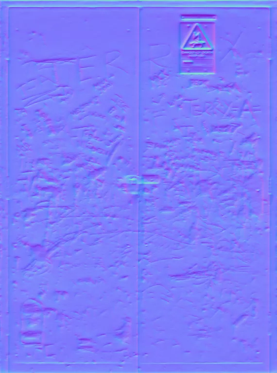 Normal Map for Doors Metal Power Scratched