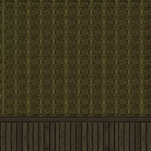 Green Wallpaper With Wooden Base main texture preview