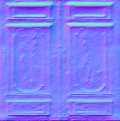 Normal Map for Jacey Gothic Door Black Plain