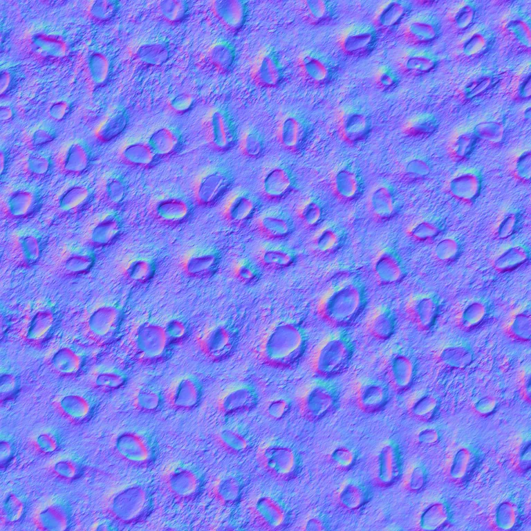 Normal Map for Ground Cement Pebbles
