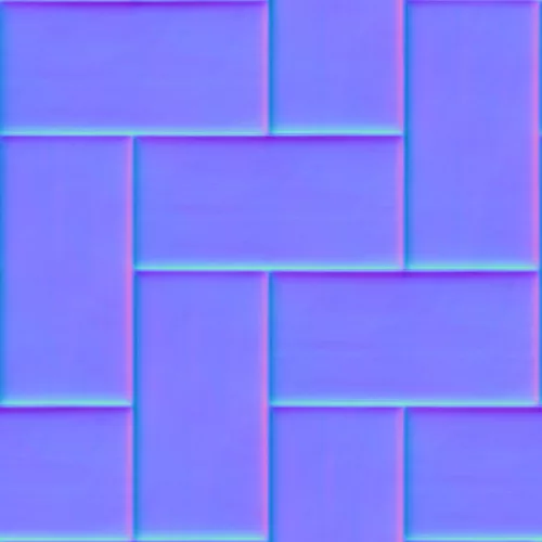Normal Map for Copyleft Tiles, Wood Structure Ocre 100Cm Intermeshed Crosswise