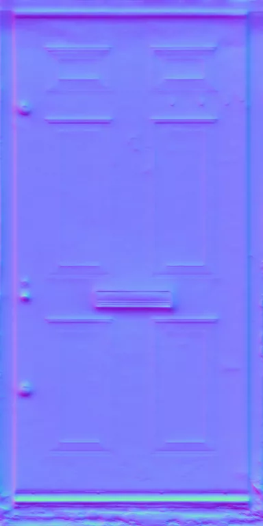 Normal Map for Door Wood Blue2