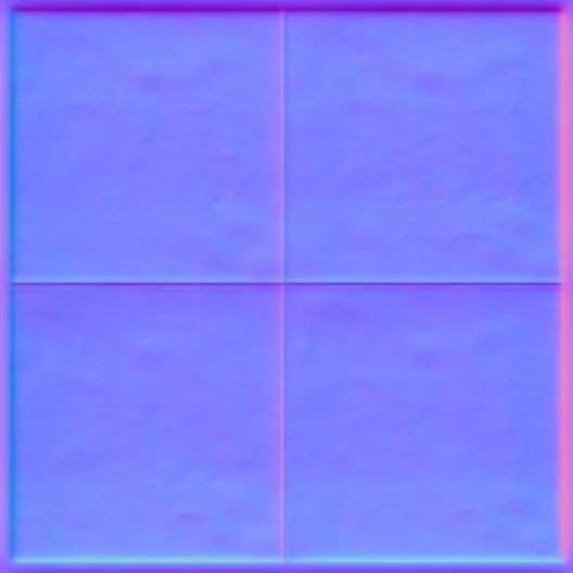 Normal Map for Gray Cement Dirty Tiles Border