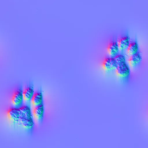Normal Map for Paw Prints