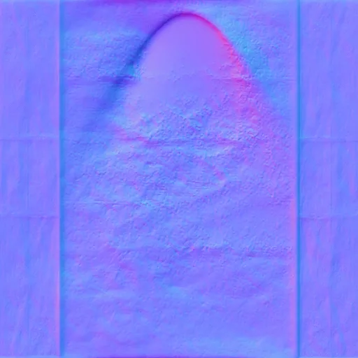 Normal Map for Castle Cement Wall With Light2