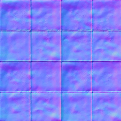 Normal Map for Brown Cement2 Dirty Tiles