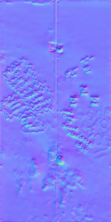 Normal Map for Doors Steel Black Defaced