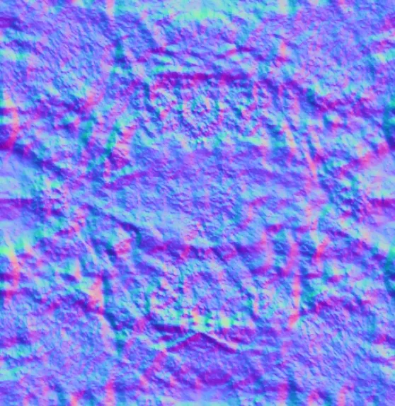 Normal Map for Moss Texture, Seamless