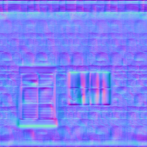 Dirty3 Wall2 With Two Windows Blinds Blue Curtain main texture preview
