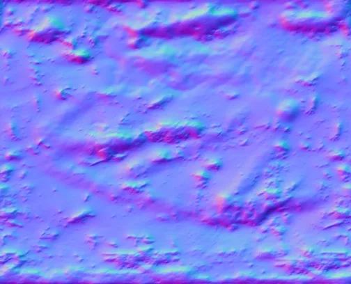 Normal Map for Dirty Rusted Metal Stall Wall4
