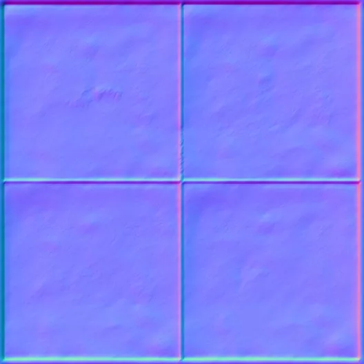 Normal Map for Gray Cement2 Dirty Tiles Border
