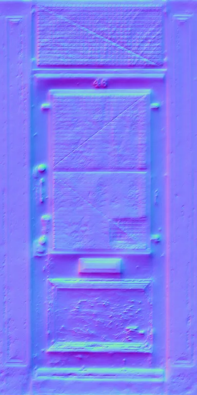 Normal Map for Door White Mesh