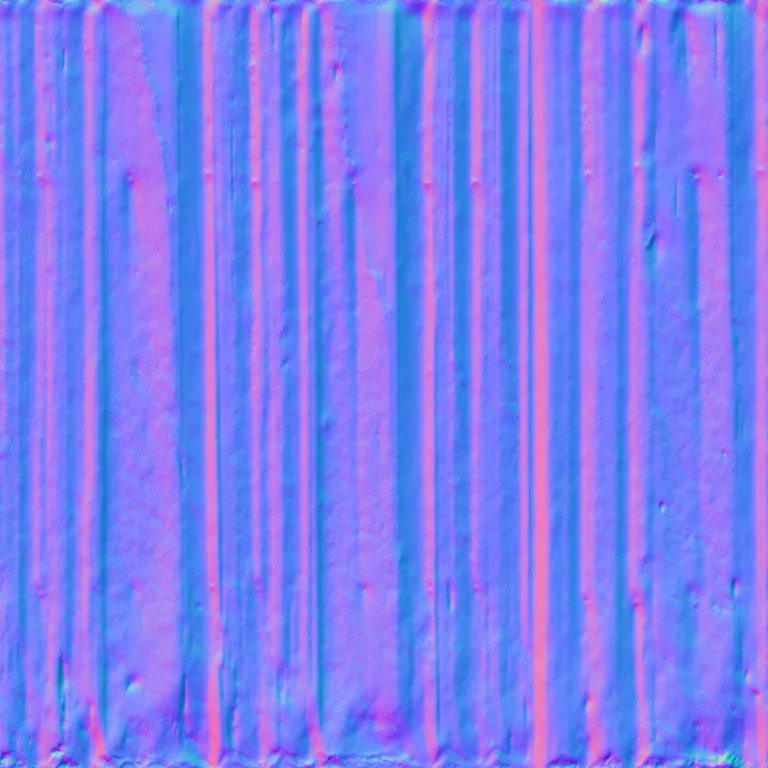 Normal Map for Fence Steel Corrigated Rusted