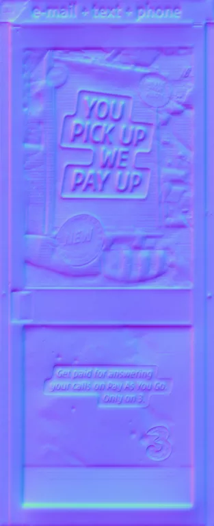 Normal Map for Phonebox Door1