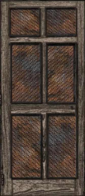 Grunge Wood And Metal Door main texture preview