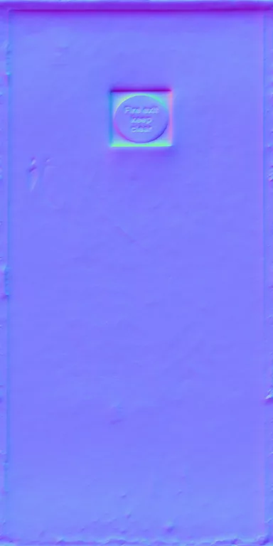 Normal Map for Door Wood Fire Exit