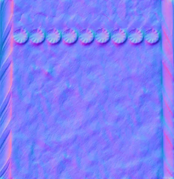 Normal Map for Jacey Gingerbread Wall 6