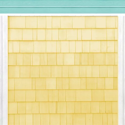 Yellow Shingled Siding With Teal Upper main texture preview