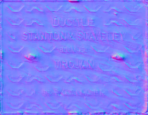 Normal Map for Sewercover