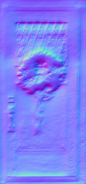 Normal Map for Holiday House Door