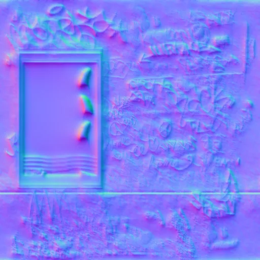 Normal Map for Dirty Wall6 With Window Single