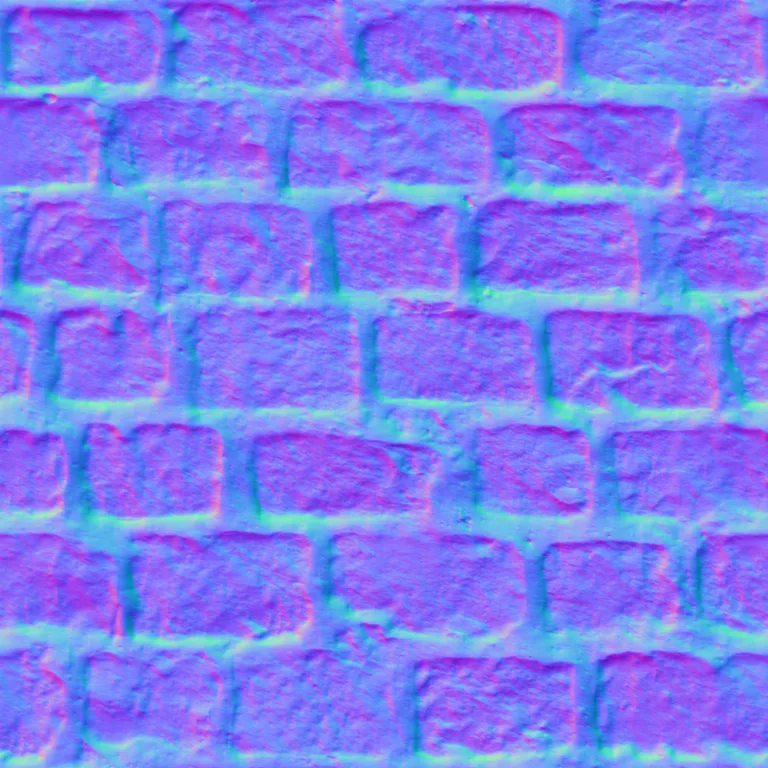 Normal Map for Ground Cobblestone1