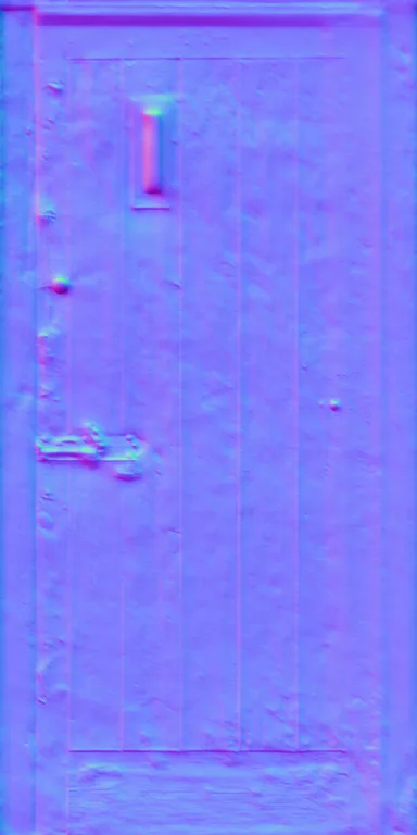 Normal Map for Door Wood Peeled Paint