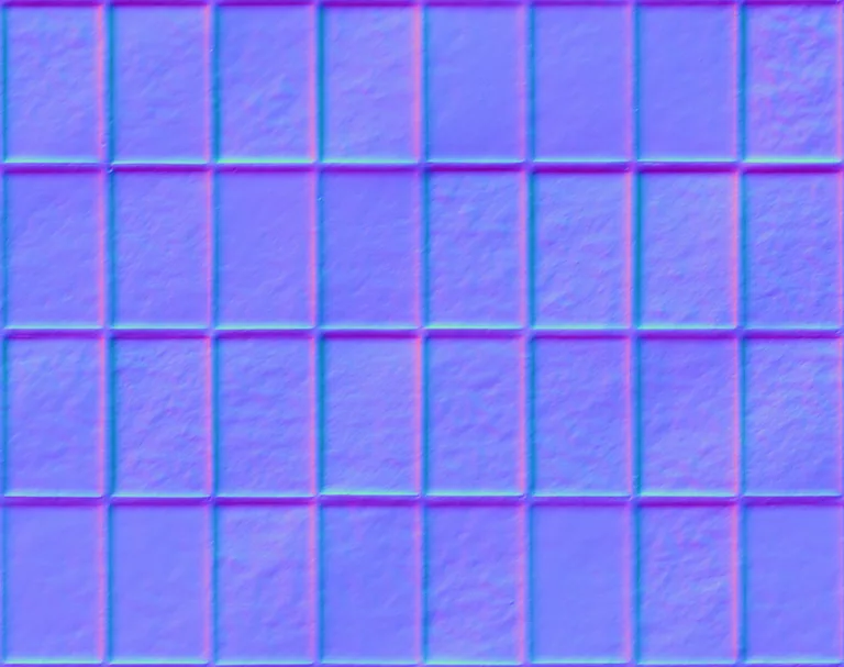Normal Map for Brown Tiles