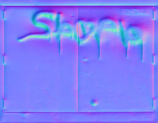 Normal Map for Door Telecomm Cab Defaced