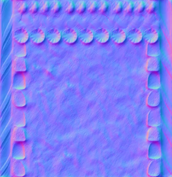 Normal Map for Jacey Gingerbread Wall 9