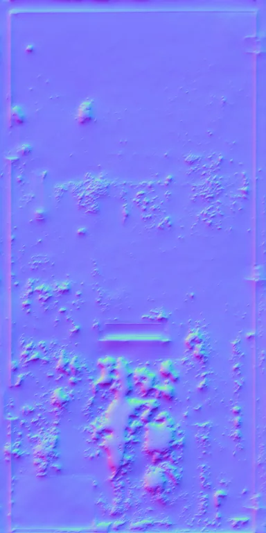 Normal Map for Door Steel Cyan