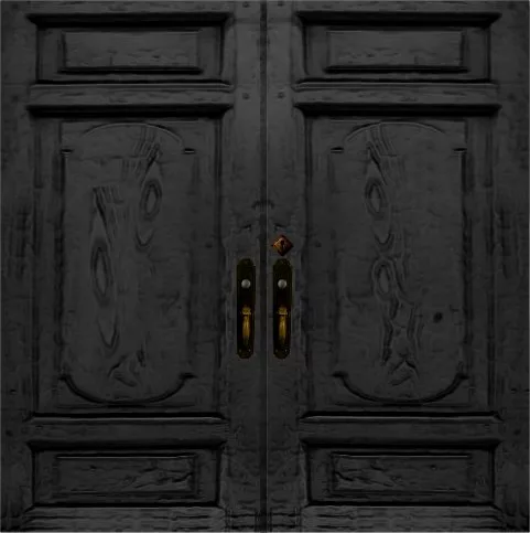 Jacey Gothic Door Black Hardware main texture preview