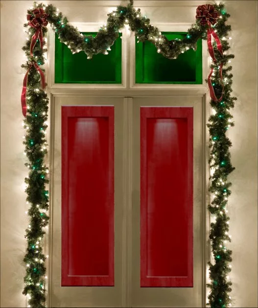 Holiday House Wall With Garland main texture preview