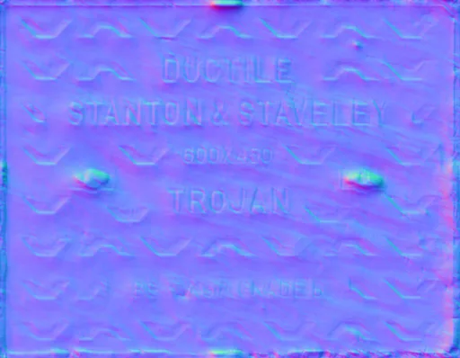 Normal Map for Sewercover