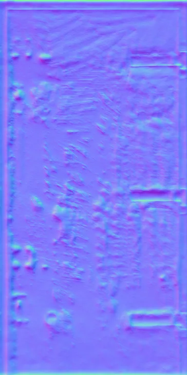 Normal Map for Door Steel Red Rusted