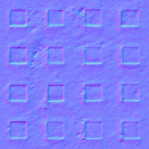 Normal Map for Metal Square Stud