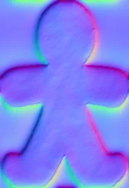 Normal Map for Jacey Gingerbread Guy Texture