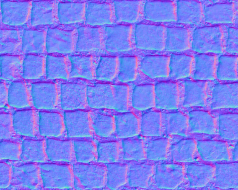 Normal Map for Ground Cobblestone5