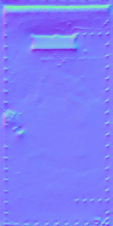 Normal Map for Door Steel Secure Rivets